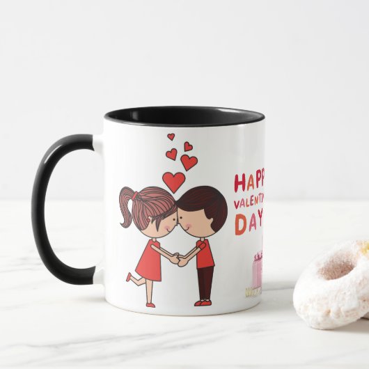 Couple mug, coffee mug for Valentine's Day gift Mok (Met donut)