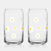 Couple Name Personalized Cute Daisies Floral Blikvorm Glas (Voorkant)