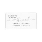 Couple Name Wedding Monogram  Etiket (Voorkant)