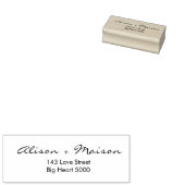 Couple Names Custom rubber stamp & ink Rubberstempel (Gestempeld)