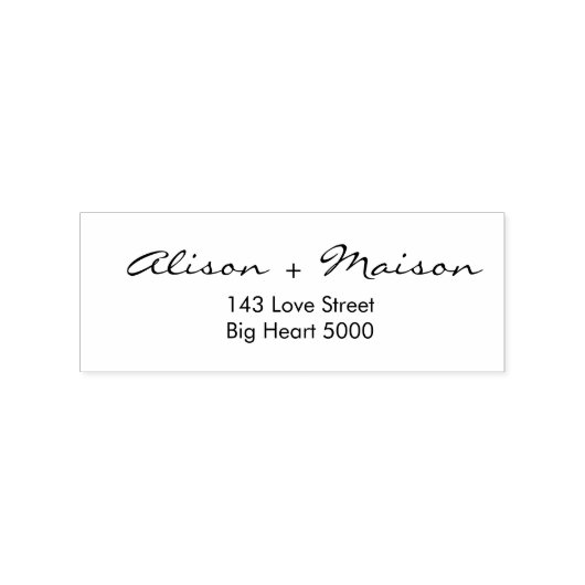 Couple Names Custom rubber stamp & ink Rubberstempel (Afrduk)