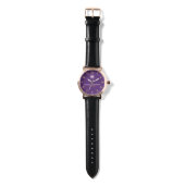Couple names His and Her elegant purple monogram Horloge (Bandje)
