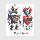 COUPLE OF LOVE BOTS STICKER (Vel)