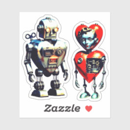 COUPLE OF LOVE BOTS STICKER