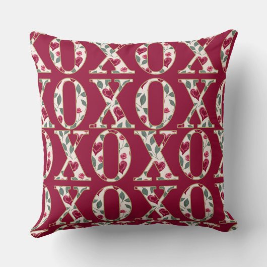 Couple Photo Arch XOXO Patterned Personalized Kussen (Achterkant)