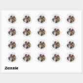 Couple Photo  Return Address Classic Round Sticker (Vel)
