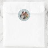 Couple Photo  Return Address Classic Round Sticker (Tas)