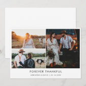 Couple Photo Wedding Forever Thankful Typography Bedankkaart (Voorkant / Achterkant)