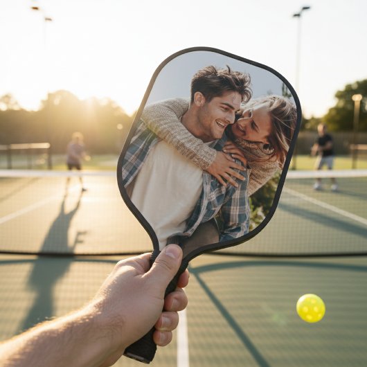 Couple Photo Your Own Two Image Double Side Pickleball Paddle
