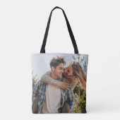 Couple Photo Your Own Two Image Double Side Tote Bag (Achterkant)