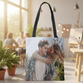 Couple Photo Your Own Two Image Double Side Tote Bag