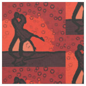 Couple Red Silhouette Stof (Close Up)