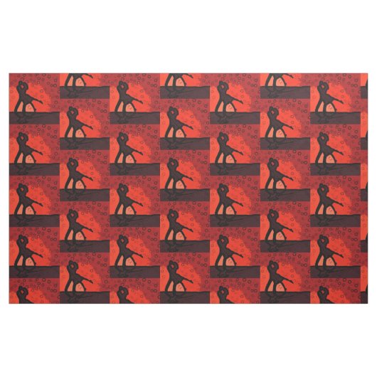 Couple Red Silhouette Stof (Fat Quarter)
