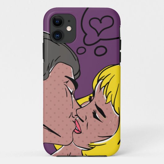 Couple Retro Kiss Case-Mate iPhone Case (Achterkant)