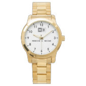 Couple’s Names with Initials & Wedding Date Horloge (Voorkant)