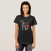 Couple She is and He is Funny valentine's day Love T-shirt (Voorkant volledig)