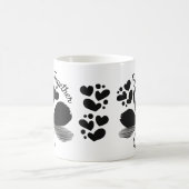 Couple Swan Silhouette Reflection in water Magische Mok (Center)