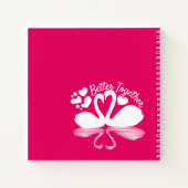 Couple Swan Silhouette Reflection in water Notitieboek (Achterkant)