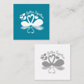 Couple Swan Silhouette Reflection in water Notitiekaartje (Voorkant / Achterkant)