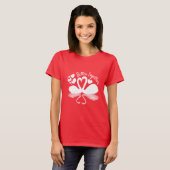 Couple Swan Silhouette Reflection in water T-shirt (Voorkant volledig)