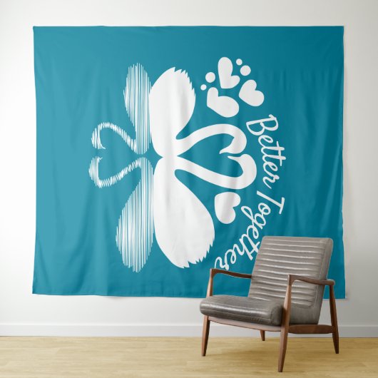 Couple Swan Silhouette Reflection in water Wandkleed (In Situ (horizontaal))