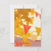 Couple Toasting Fall Invitation Kaart (Achterkant)