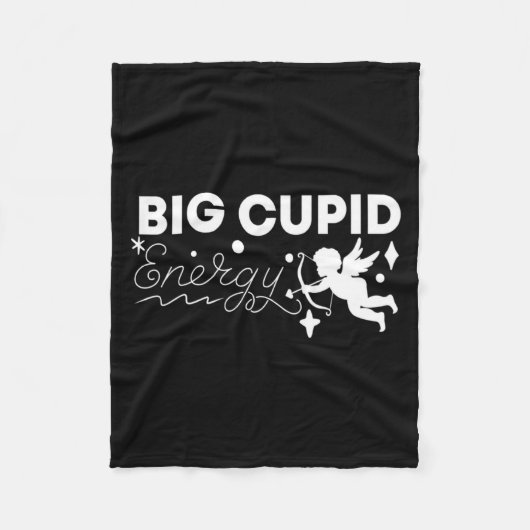Couple Wife Husband Big Cud Energy Valentines Da  Fleece Deken (Voorkant)