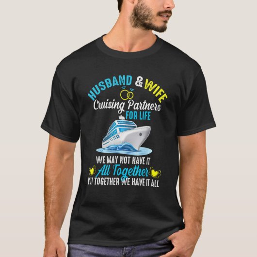 Couples Anniversary 2023 Cruise Trip Husband Wife  T-shirt (Voorkant)