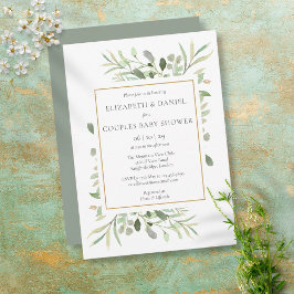Couples Baby Shower/Sprinkle Eucalyptus Greenery Kaart