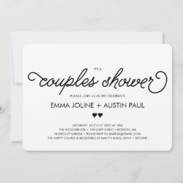Couples Bridal Shower Invitation - Kraft Kaart
