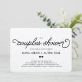 Couples Bridal Shower Invitation - Kraft Kaart (Staand voorkant)