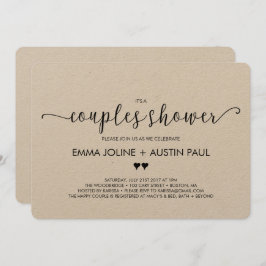 Couples Bridal Shower Invitation - Kraft Kaart