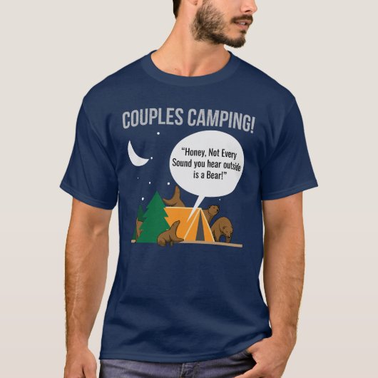 Couples Camping Funny Camper T-shirt (Voorkant)