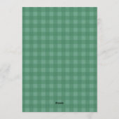Couples Christmas Card With Plaid Background Kaart (Achterkant)