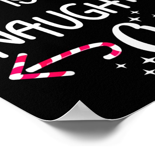 Couples Christmas Santa He Is The Naughty One Funn Poster (Hoek)