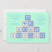 Couples Coed Baby shower Invitation for a Boy Kaart (Voorkant)