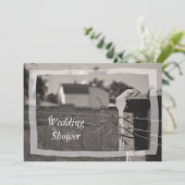 Couples country Boerderij Wedding Shower Kaart (Staand voorkant)