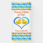 Couple's Cruising Ducks Cabin Door Magnet Spandoek (Verticaal)