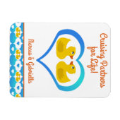 Couple's Cruising Ducks Names Cabin Door Magneet (Horizontaal)
