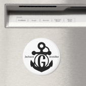 Couple's Custom G Initiaal Anker Cruise Door Magneet (Insitu (Vaatwasser))