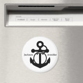 Couple's Custom T Initiaal Anker Cruise Door Magneet (Insitu (Vaatwasser))