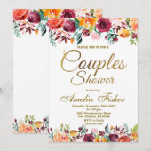 Couples Douche Uitnodiging, Trouwdouche Kaart (Voorkant / Achterkant)