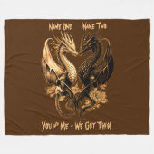 Couples Gold Dragons Voeg namen toe We Got This 60 Fleece Deken (Voorkant (Horizontaal))
