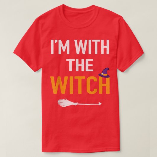 Couples Halloween Costume Shirt Men Dad, I'm With  (Design voorkant)