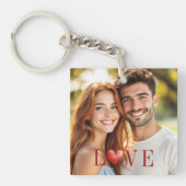 Couple's Love Heart Photo Keychain (Voorkant)