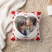 Couples Love Keepsake Heart Photo Throw Pillow Kussen (Deken)