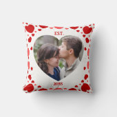 Couples Love Keepsake Heart Photo Throw Pillow Kussen (Voorkant)