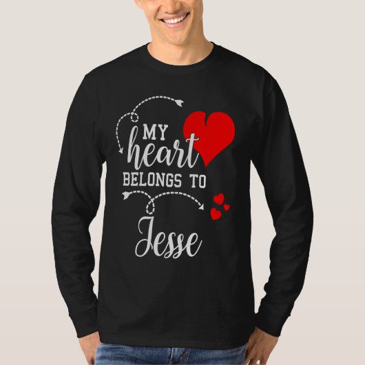 Couples Matching  My Heart Belong to Jesse  My Lov T-shirt (Voorkant)