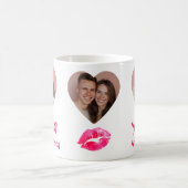 Couples Name XOXO Valentine's Day Custom Photo Mug Koffiemok (Center)