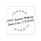 Couple's Namen Modern Script Return Adres Rubberstempel (Afrduk)